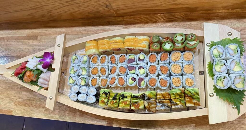 Fresh sushi rolls and sashimi High Point Japanese restaurant