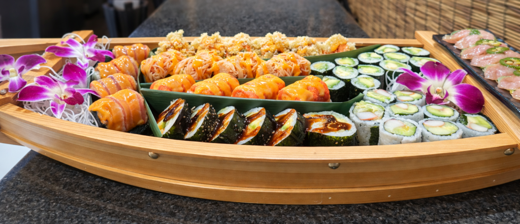 Sushi platter party tray Sushi Kingdom High Point NC